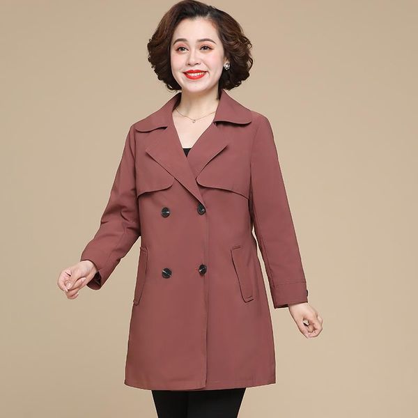 middle-aged and elderly windbreaker female mid-long long sleeves double breasted outwear loose women's plus size trench coat coats, Tan;black
middle-aged and elderly windbreaker female mid-long long sleeves double breasted outwear loose women's plus size trench coat coats, Tan;black