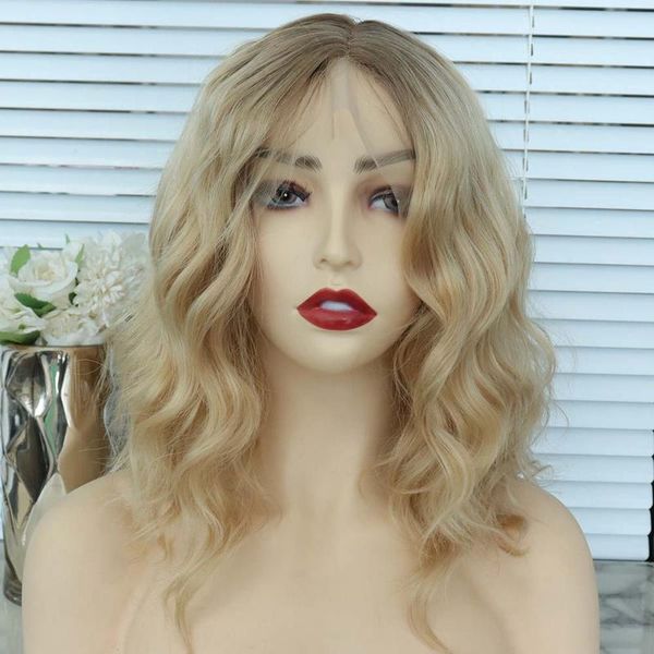 synthetic wigs lace wig ombre blonde wave t part with natural hairline heat resistant for women, Black
synthetic wigs lace wig ombre blonde wave t part with natural hairline heat resistant for women, Black