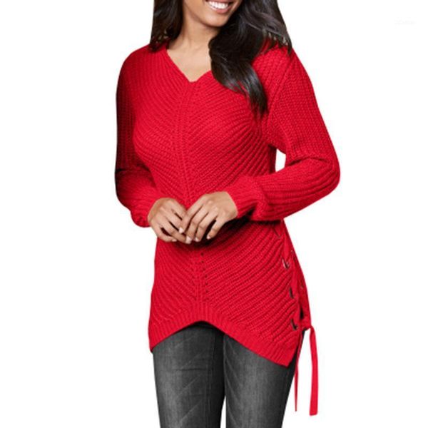 women's sweaters solid color v-neck sweater autumn winter long-sleeved lace-up multi-color fashion slim-fit all-match top, White;black
women's sweaters solid color v-neck sweater autumn winter long-sleeved lace-up multi-color fashion slim-fit all-match top, White;black