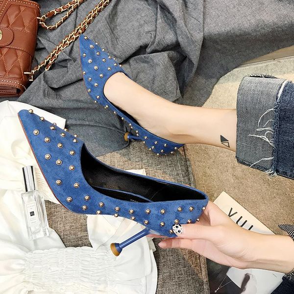 party fashion slip-on women basic pumps spring autumm high thin heels single shoes shallow pointed toe ladies dress, Black
party fashion slip-on women basic pumps spring autumm high thin heels single shoes shallow pointed toe ladies dress, Black