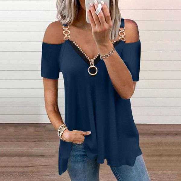 women's blouses & shirts womens zipper v neck short sleeve vintage blouses solid knit loose fitting harajuku female blusas mujer, White
women's blouses & shirts womens zipper v neck short sleeve vintage blouses solid knit loose fitting harajuku female blusas mujer, White