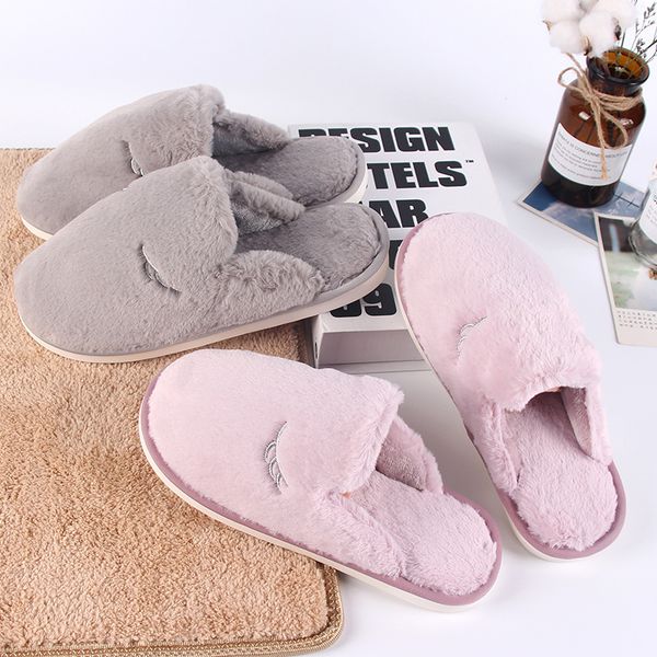 autumn and winter couple male female rabbit plush cotton slippers flat heel thick bottom indoor warm anti-skid baotou, Black
autumn and winter couple male female rabbit plush cotton slippers flat heel thick bottom indoor warm anti-skid baotou, Black