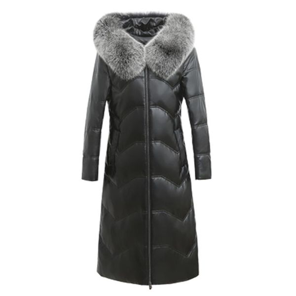 women's leather & faux plus size womens sheepskin overcoats winter female long coats white duck down parka fur collar lady, Black
women's leather & faux plus size womens sheepskin overcoats winter female long coats white duck down parka fur collar lady, Black