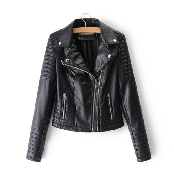 women's leather & faux autumn jacket women turndown collar pu motorcycle black punk coat female rivet zipper outerwear
women's leather & faux autumn jacket women turndown collar pu motorcycle black punk coat female rivet zipper outerwear