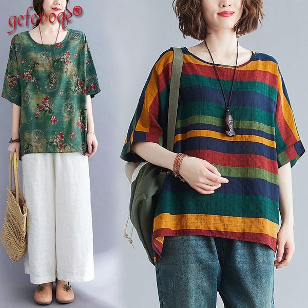 women's blouses & shirts women 2021 summer clothing vintage print harajuku oversized tunic casual short sleeve blouse blusa feminina, White
women's blouses & shirts women 2021 summer clothing vintage print harajuku oversized tunic casual short sleeve blouse blusa feminina, White