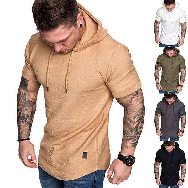 summer men's european size hooded collar slub fabric t-shirt round neck casual sports short-sleeved running jerseys, Black;blue
summer men's european size hooded collar slub fabric t-shirt round neck casual sports short-sleeved running jerseys, Black;blue