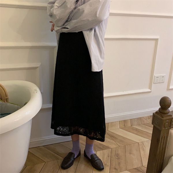 elastic-waist hook floral a-line brief lace chic fashion high waist sweet fresh feminine streetwear women skirts 210421, Black
elastic-waist hook floral a-line brief lace chic fashion high waist sweet fresh feminine streetwear women skirts 210421, Black
