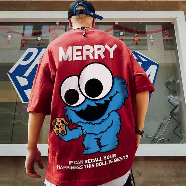 fashion short t-shirt new fashion brand guochao couple summer loose cartoon fat men's half sleeve, White;black
fashion short t-shirt new fashion brand guochao couple summer loose cartoon fat men's half sleeve, White;black