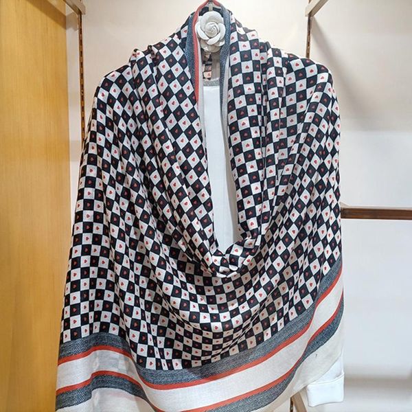 scarves high-end elegant women simple heart + plaid print cashmere delicate beard edge soft warm long scarf shawl, Blue;gray
scarves high-end elegant women simple heart + plaid print cashmere delicate beard edge soft warm long scarf shawl, Blue;gray