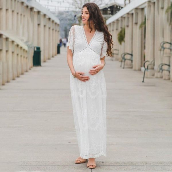 maternity dresses long pography props pregnancy dress for po shoot pregnant lace maxi gown, White
maternity dresses long pography props pregnancy dress for po shoot pregnant lace maxi gown, White