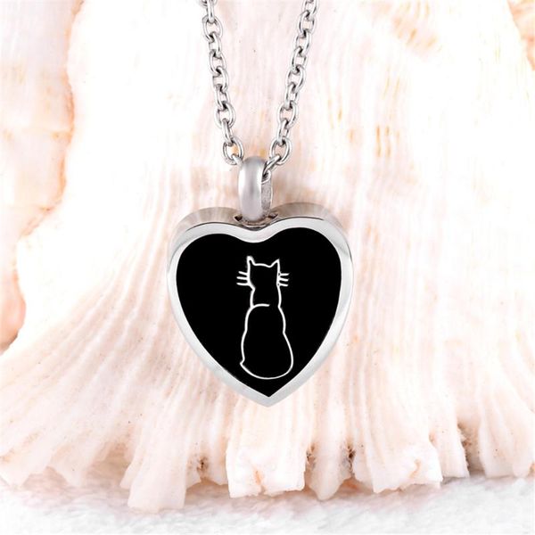 love cat print heart ashes keepsake stainless steel urn necklace cremation jewelry locket pendant chains, Silver
love cat print heart ashes keepsake stainless steel urn necklace cremation jewelry locket pendant chains, Silver