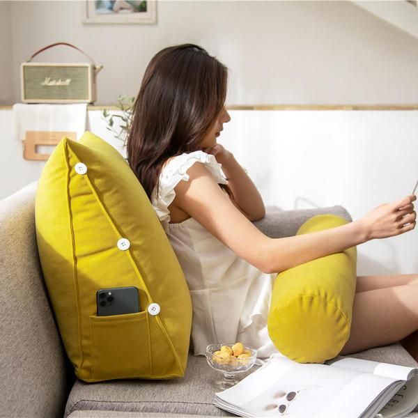 cushion/decorative pillow cotton linen triangular backrest cushion 45x45x22cm sofa cushions bed rest waist back office living room home deco
cushion/decorative pillow cotton linen triangular backrest cushion 45x45x22cm sofa cushions bed rest waist back office living room home deco