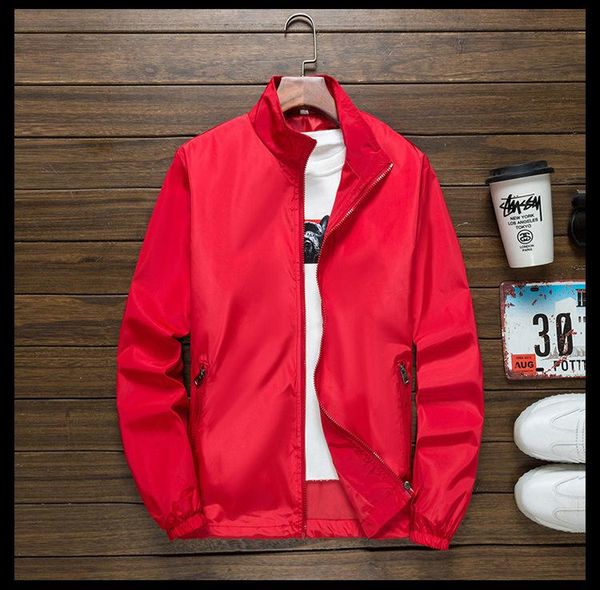 men jacket spring fall fashion slim men's casual baseball bomber zipper solid color large size7xl jackets, Black;brown
men jacket spring fall fashion slim men's casual baseball bomber zipper solid color large size7xl jackets, Black;brown