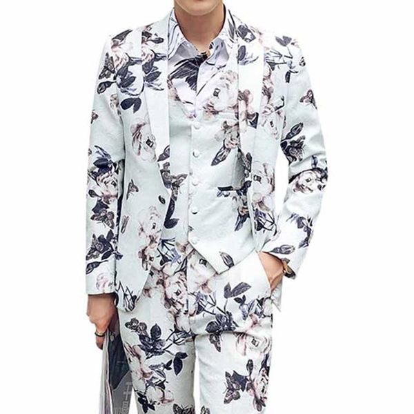 jacket vest pants high end fashion flower printing wedding suit men casual blazer coat trousers waistcoat 3 pcs set men's suits & blaze, White;black
jacket vest pants high end fashion flower printing wedding suit men casual blazer coat trousers waistcoat 3 pcs set men's suits & blaze, White;black