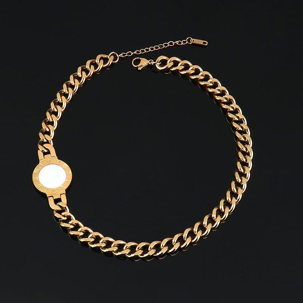 chains euramerican gold stainless steel necklace zircon thick chain choker punk heart necklaces for women jewelry, Silver
chains euramerican gold stainless steel necklace zircon thick chain choker punk heart necklaces for women jewelry, Silver
