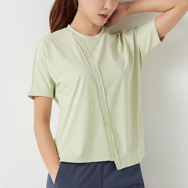 women sports tee gym short sleeve high elastic yoga shirt loose dry quick irregular exercise t-shirts fitness wear outfit
women sports tee gym short sleeve high elastic yoga shirt loose dry quick irregular exercise t-shirts fitness wear outfit