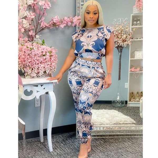 women's two piece pants women fashion 2021 print set short sleeve crop + long straight pocket trousers female clothing, White
women's two piece pants women fashion 2021 print set short sleeve crop + long straight pocket trousers female clothing, White
