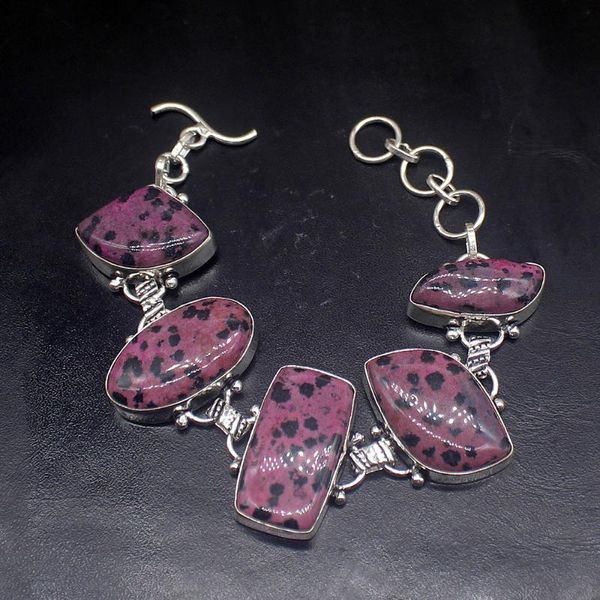 link, chain gemstonefactory jewelry big promotion single unique 925 silver dalmatian jasper lady women charm bracelet 19cm 20213311, Black
link, chain gemstonefactory jewelry big promotion single unique 925 silver dalmatian jasper lady women charm bracelet 19cm 20213311, Black