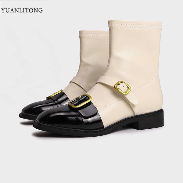 little fragrance mary jane fashion women's boots 2021 winter daily wear fairy versatile metal buckle, Black
little fragrance mary jane fashion women's boots 2021 winter daily wear fairy versatile metal buckle, Black