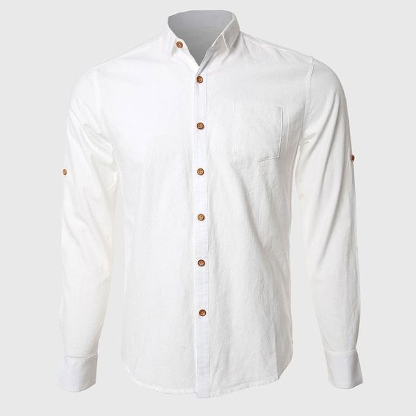 men white formal shirts casual cotton linen long sleeve office business work wear turn down collar men's, White;black
men white formal shirts casual cotton linen long sleeve office business work wear turn down collar men's, White;black