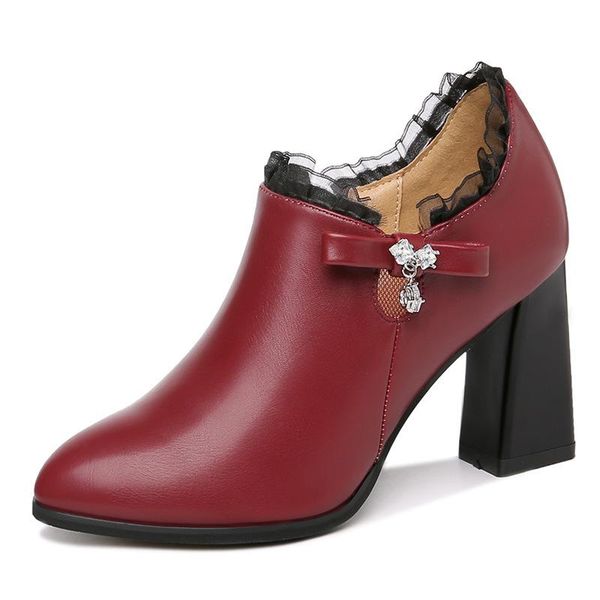 dress shoes fashion women genuine leather thick high heels pointed toe bow with rhinestones female 2021 autumn pumps m0389, Black
dress shoes fashion women genuine leather thick high heels pointed toe bow with rhinestones female 2021 autumn pumps m0389, Black