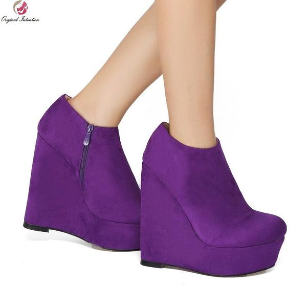 boots fashion purple flock women winter ankle woman shoes platform side zipper wedges party casual plus size 35-47, Black
boots fashion purple flock women winter ankle woman shoes platform side zipper wedges party casual plus size 35-47, Black