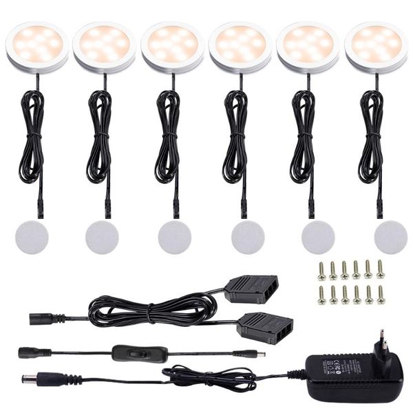 cabinet light 6 lamps led under pucks lights switch controll counter round puck lamp kit for kitchen closet lighting
cabinet light 6 lamps led under pucks lights switch controll counter round puck lamp kit for kitchen closet lighting