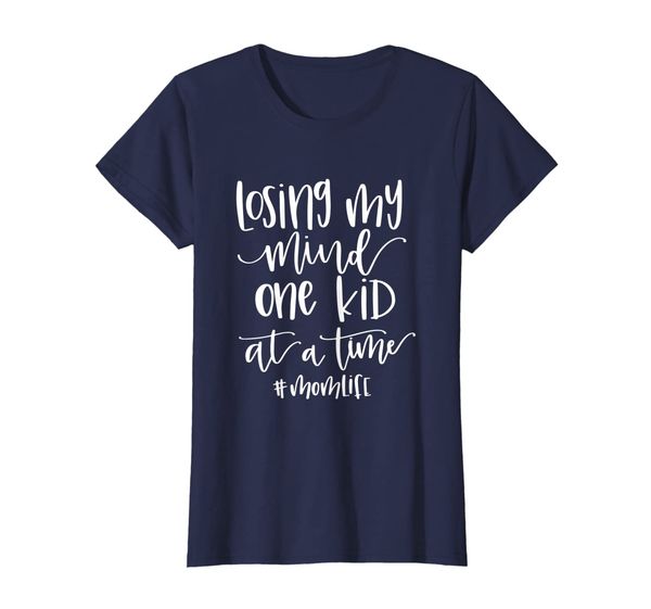 womens losing my mind one kid at a time t-shirt, mom life gift tee t-shirt, White;black
womens losing my mind one kid at a time t-shirt, mom life gift tee t-shirt, White;black