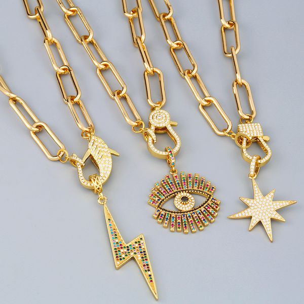 hiphop thick chain necklace rainbow zircon gold punk heart eye iced out pendant necklace jewelry for gift, Silver
hiphop thick chain necklace rainbow zircon gold punk heart eye iced out pendant necklace jewelry for gift, Silver
