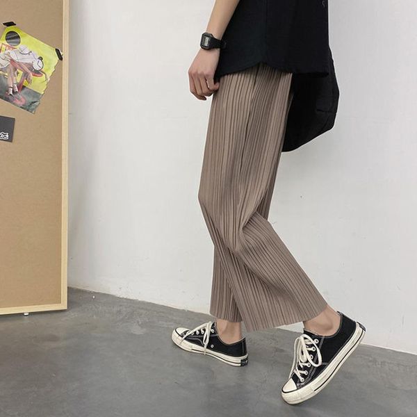 summer solid color pleated pants men korean fashion loose casual harajuku streetwear wide-leg straight-leg men's, Black
summer solid color pleated pants men korean fashion loose casual harajuku streetwear wide-leg straight-leg men's, Black