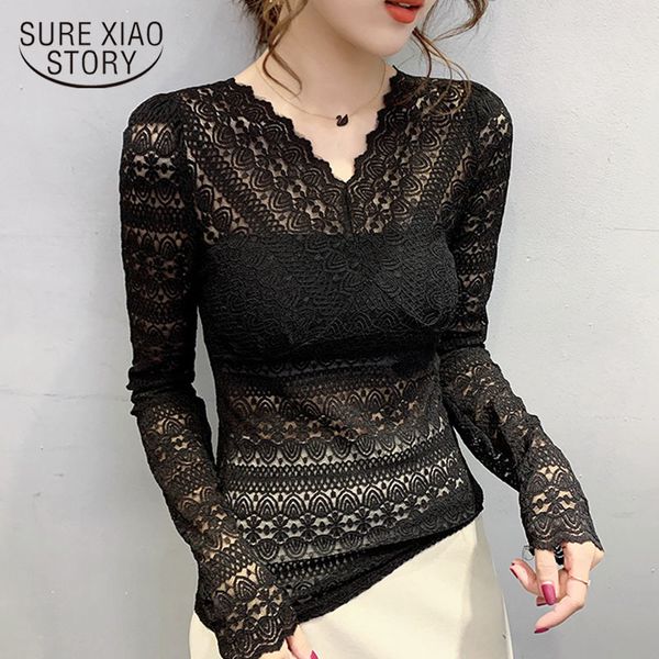 fashion spring see through women shirt lace hollow out solid v-neck balck long sleeve 7908 50 210415, White
fashion spring see through women shirt lace hollow out solid v-neck balck long sleeve 7908 50 210415, White