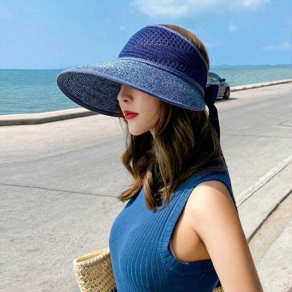 sun protection visor hat women collapsible summer straw hats beach cap bow chapeu feminino gorra mujer sunhat, Blue;gray
sun protection visor hat women collapsible summer straw hats beach cap bow chapeu feminino gorra mujer sunhat, Blue;gray