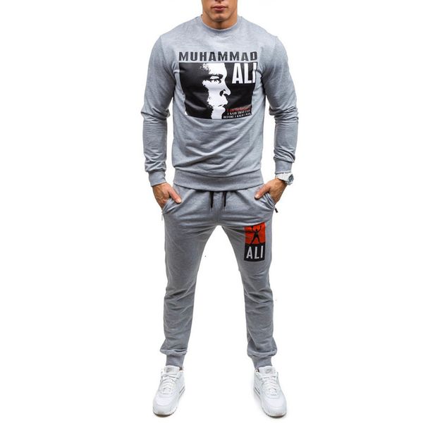 men's sleeve long tracksuits sports suit sweater pants casual fashion printed set, Gray
men's sleeve long tracksuits sports suit sweater pants casual fashion printed set, Gray