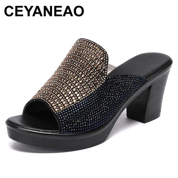 slippers ceyaneao women 2021 ladies summer shoes high heels fashion rhinestone genuine leather, Black
slippers ceyaneao women 2021 ladies summer shoes high heels fashion rhinestone genuine leather, Black