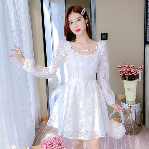 casual dresses women korean dress fashion one piece autumn spring cute long sleeve floral print pearl high waist white, Black;gray
casual dresses women korean dress fashion one piece autumn spring cute long sleeve floral print pearl high waist white, Black;gray