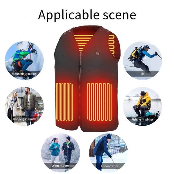 men's vests 2021 fashion 5 heated vest men autumn winter smart heating coat usb infrared electric thermal warm jackets, Black;white
men's vests 2021 fashion 5 heated vest men autumn winter smart heating coat usb infrared electric thermal warm jackets, Black;white
