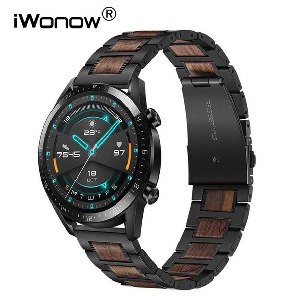 watch bands stainless steel & nature wood band for huawei gt 2 pro / 46mm 42mm honor magic watchband quick release strap, Black;brown
watch bands stainless steel & nature wood band for huawei gt 2 pro / 46mm 42mm honor magic watchband quick release strap, Black;brown