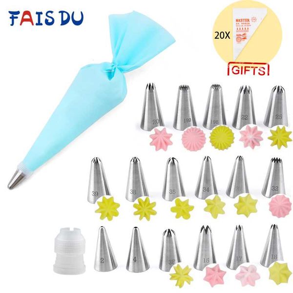 19pcs/set 304 stainless steel pastry case confectionery equipment cupcake icing tips cake decrating tools baking &
19pcs/set 304 stainless steel pastry case confectionery equipment cupcake icing tips cake decrating tools baking &