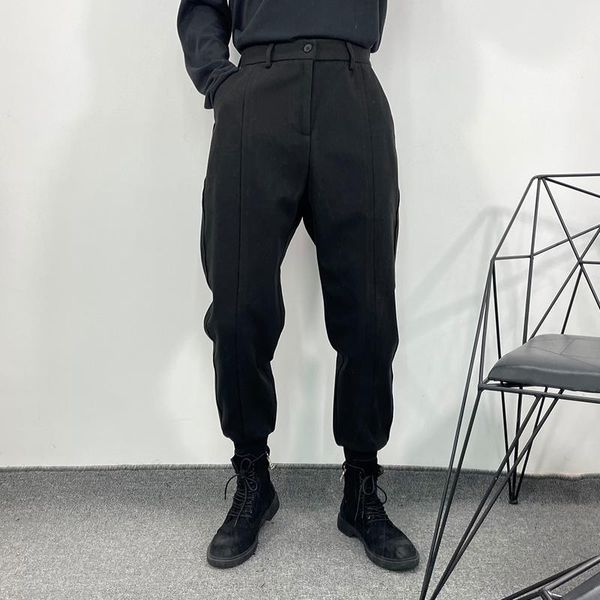 men's pants winter large size fashionable functional overalls simple style wool cloth thickened necked leggings loose, Black
men's pants winter large size fashionable functional overalls simple style wool cloth thickened necked leggings loose, Black