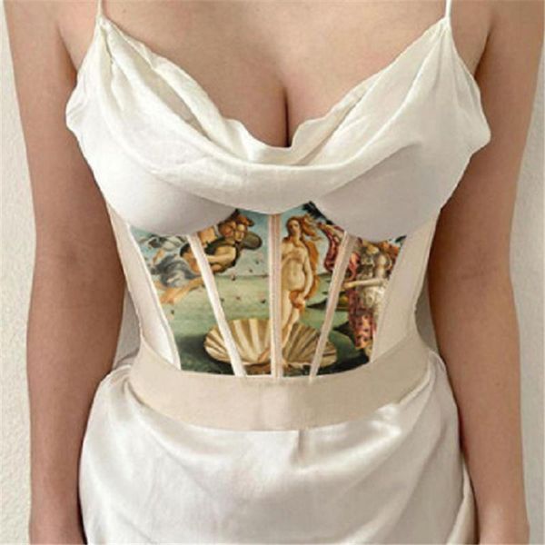 belts 2021 womens waist corset belt oil painting print chest elegant underbust body shaper female crop bustier, Black;brown
belts 2021 womens waist corset belt oil painting print chest elegant underbust body shaper female crop bustier, Black;brown