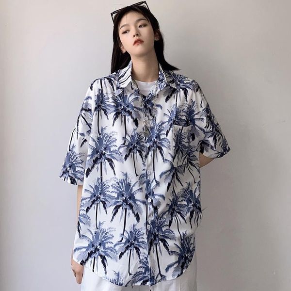 women's blouses & shirts womens loose hawaiian for girls oversized streetwear teenage gothic short sleeve button down summer beach clot, White
women's blouses & shirts womens loose hawaiian for girls oversized streetwear teenage gothic short sleeve button down summer beach clot, White