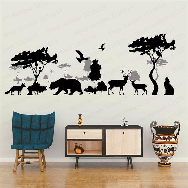 wall stickers jungle wild tree elephant bear living room decorations diy home decals animals mural art pvc posters pw51
wall stickers jungle wild tree elephant bear living room decorations diy home decals animals mural art pvc posters pw51