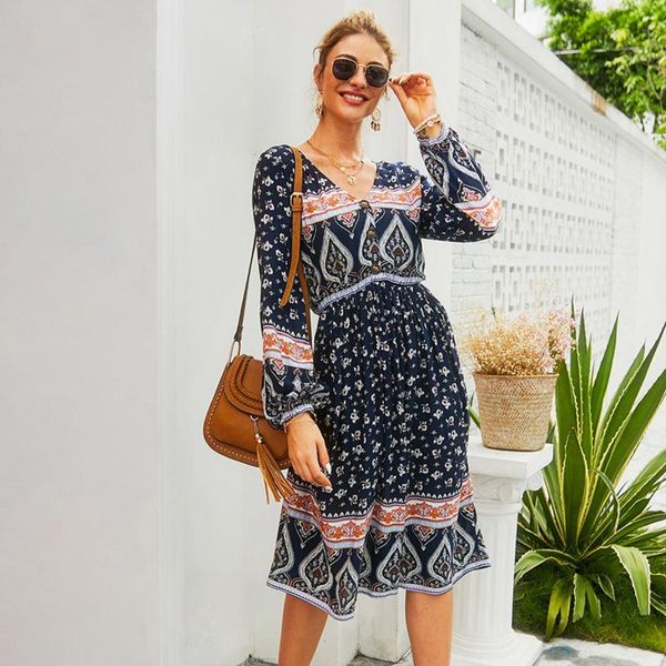 casual dresses jastie v neck woman dress boho floral print long sleeve high waist vestido 2021 summer retro chic short, Black;gray
casual dresses jastie v neck woman dress boho floral print long sleeve high waist vestido 2021 summer retro chic short, Black;gray