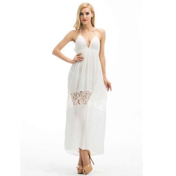maxi beach women boho lace long dress lady evening party backless halter v neck gown sundress casual dresses, Black;gray
maxi beach women boho lace long dress lady evening party backless halter v neck gown sundress casual dresses, Black;gray