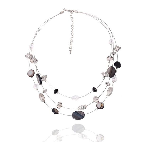 europe and america crystal shell multilayer handmade beads women jewelry necklace wholesale pendant necklaces, Silver
europe and america crystal shell multilayer handmade beads women jewelry necklace wholesale pendant necklaces, Silver