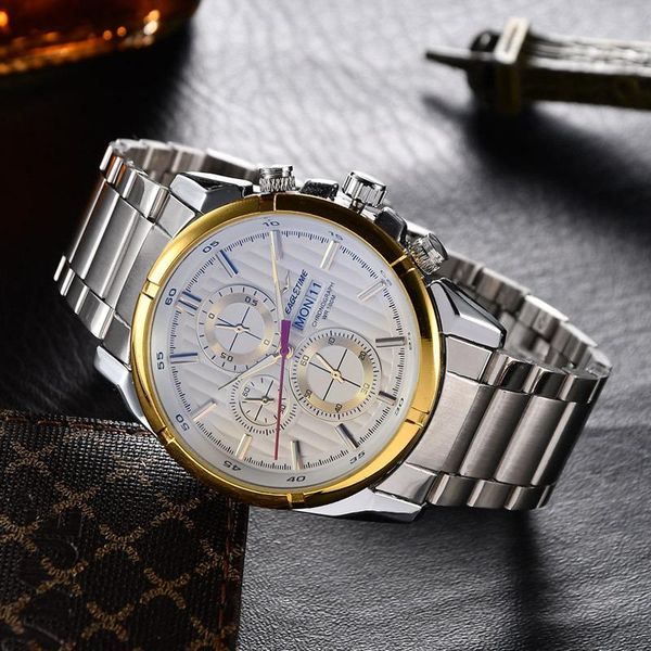 men's watch fashion casual dual calendar luminous waterproof stainless steel with simple dial quartz wristwatches, Slivery;brown
men's watch fashion casual dual calendar luminous waterproof stainless steel with simple dial quartz wristwatches, Slivery;brown