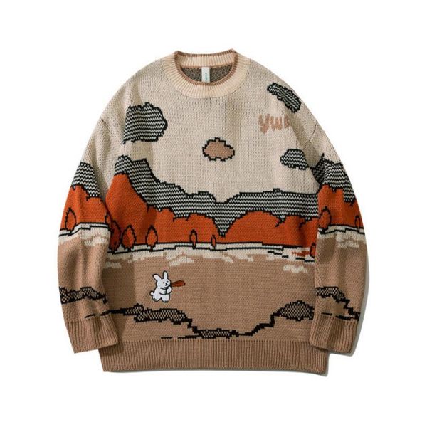 men's sweaters winter men's cartoon embroidery loose cotton o neck kintwear hip hop print pullover sweater for couples, White;black
men's sweaters winter men's cartoon embroidery loose cotton o neck kintwear hip hop print pullover sweater for couples, White;black