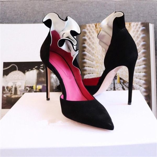 dress shoes ruffles pumps women wedding 9cm black high heels stiletto flock fashion bridal ladies spring autumn party
dress shoes ruffles pumps women wedding 9cm black high heels stiletto flock fashion bridal ladies spring autumn party