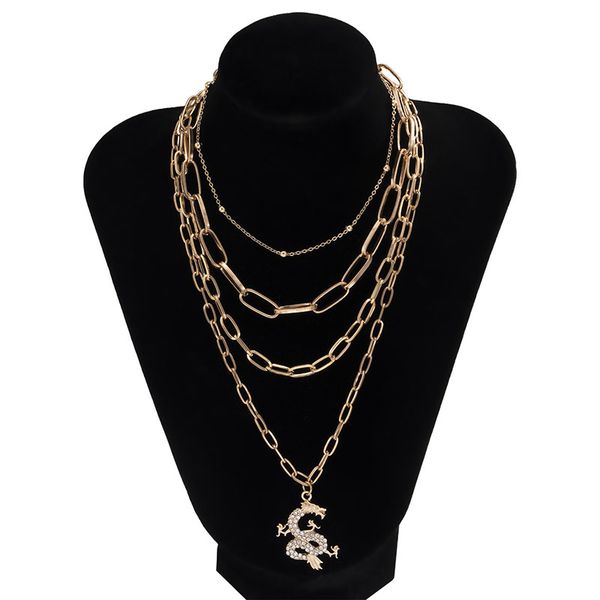 Chinese Zodiac Pendant Necklaces Diamond-Shaped Dragon Necklace Personality Mix And Match Handmade Round Bead Clavicle Chain Multilayer Neck, Silver
Chinese Zodiac Pendant Necklaces Diamond-Shaped Dragon Necklace Personality Mix And Match Handmade Round Bead Clavicle Chain Multilayer Neck, Silver