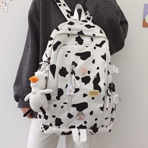 fashion cow printing rucksack school bag for teenager girls bookbag cute trendy canvas women backpack travel mini
fashion cow printing rucksack school bag for teenager girls bookbag cute trendy canvas women backpack travel mini